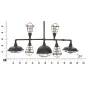 Lampa wisząca MANHATTAN 7-ramienna 111x48x58 cm